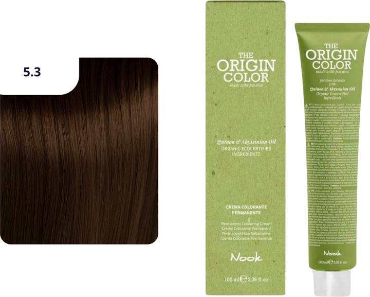 Actual product image Nook Origin Colour hair dye (5.3 Light brown golden)