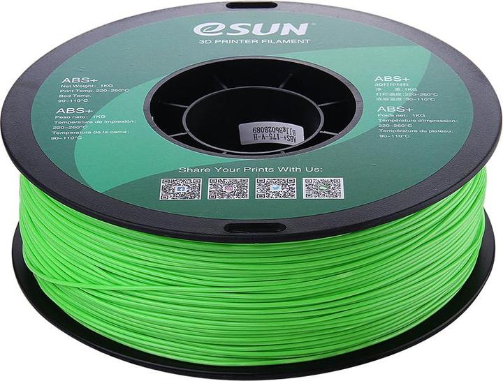 Actual product image eSUN ABS+ 1.75mm Peak Green 1kg 3D Filament (ABS, 1.75 mm, 1000 g, Green)