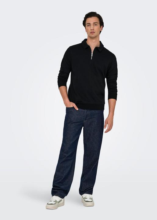 Actual product image Only & Sons Onsdavid Reg Half Zip Sweat (M)