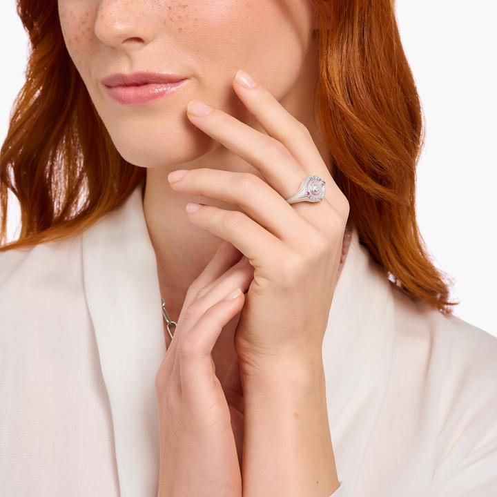 Immagine prodotto Thomas Sabo Anello con cuore e pietre d'argento (56, 925 Argento)