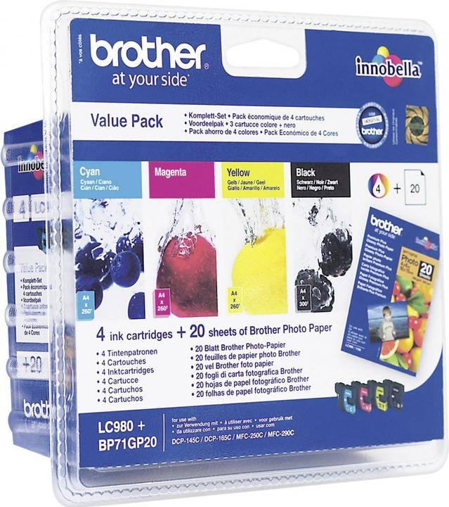 Actual product image Brother LC-980 Value Pack (M, C, Y, FC)