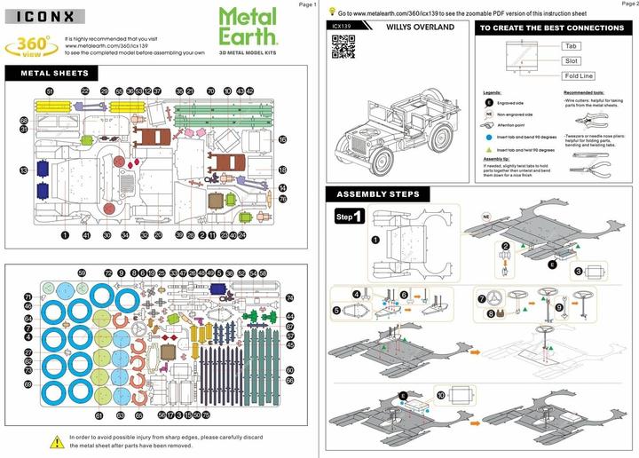 Produktbild Metal Earth ICONX - Willy's Overland Jeep