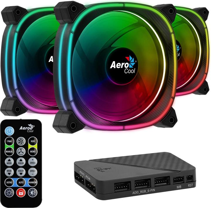 Produktbild AeroCool Astro 12 Pro 3 Pack Case Fans (120 mm, 3 x)