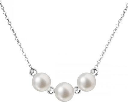 Evolution Group Silver necklace with genuine pearls Pavon 22017.1 (L)
