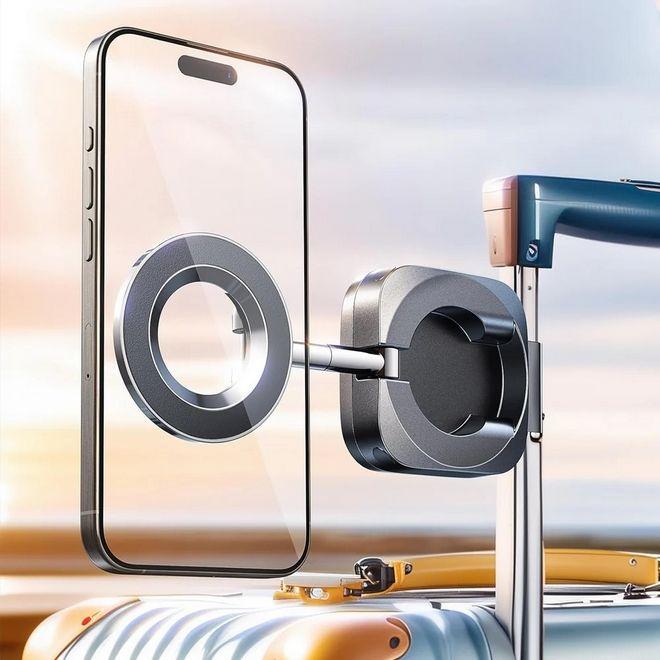 Image du produit Lisen Support universel pour smartphone pivotant à 360 degrés, pliable pour l'avion, le camping, le
