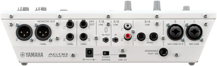 Immagine prodotto Yamaha AG08 Stazione streaming bianca (Mixer da studio e live)