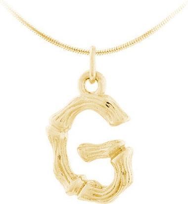 JVD Gold plated silver pendant letter "G" SVLP0486XH2GO0G