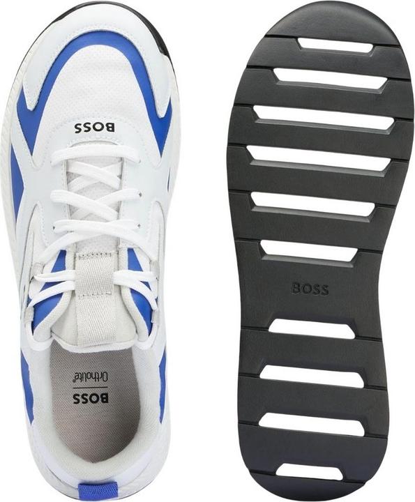 Actual product image BOSS Mens Titanium Leather Running Trainers (47)