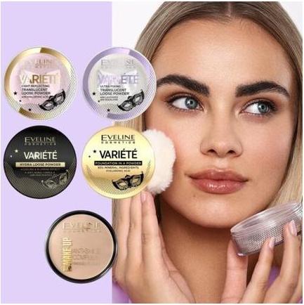 Actual product image Eveline Variete Hydra Loose Powder Loose Moisturising Powder With Niacinamide With Cooling Effect 5G