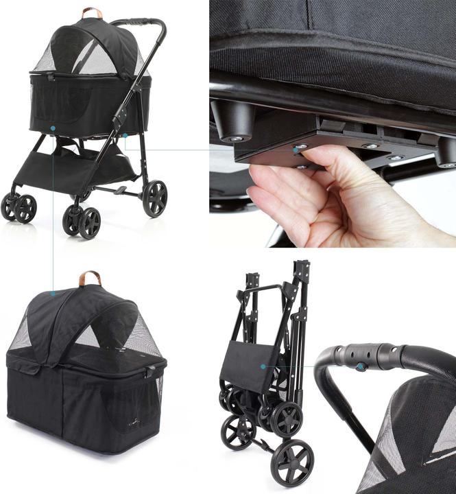 Actual product image Fudajo 2in1 Hundewagen (Dog, Breathable, Foldable)