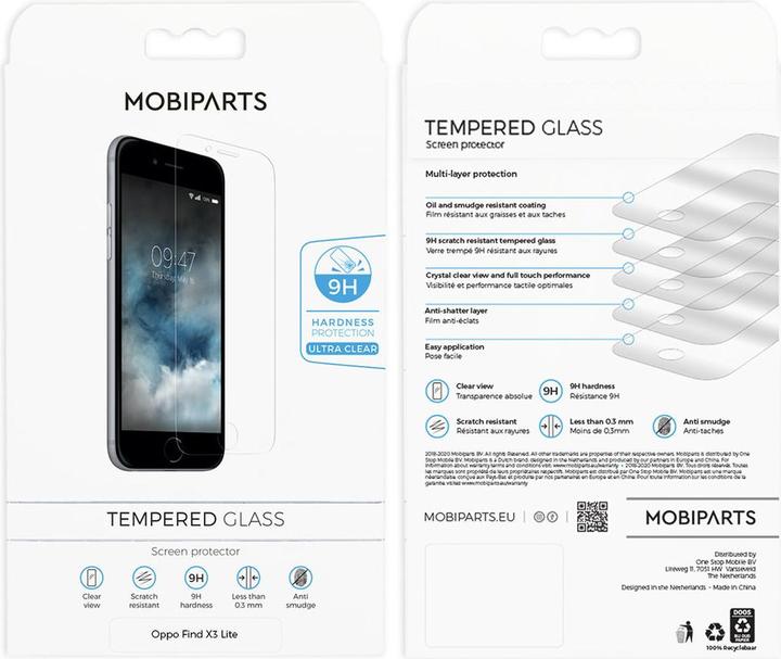 Produktbild Mobiparts Regular Tempered Glass Oppo Find X3 Lite (1 Stück, Oppo Find X3 Lite)