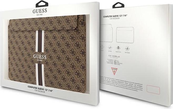 Produktbild Guess PU 4G Printed Stripes Computer Sleeve 13/14 - brown (14")