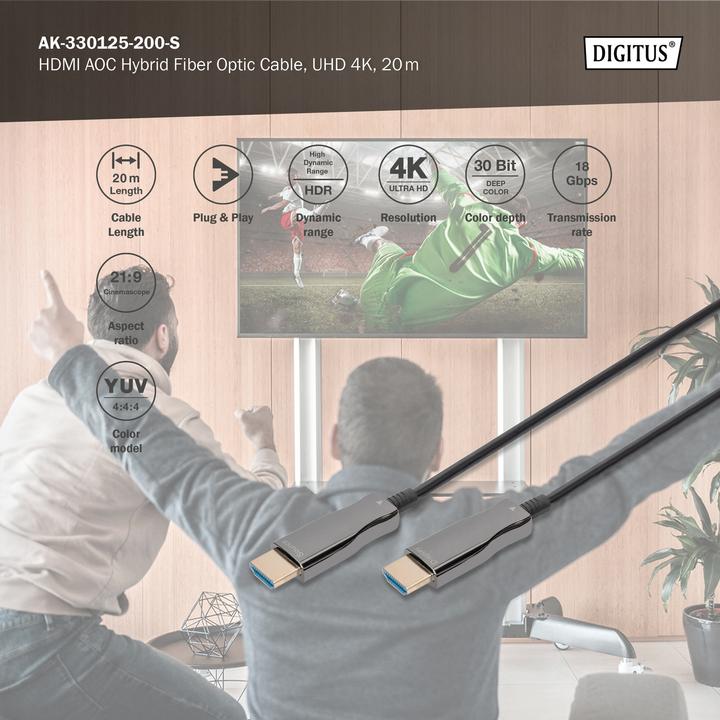 Actual product image Digitus HDMI (Typ A) — HDMI (Typ A) (20 m, HDMI)