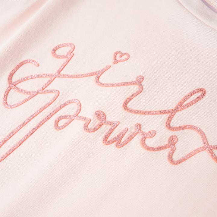Actual product image VidaXL Children's T-shirt with ruffled sleeves pale pink 92.Material (92)