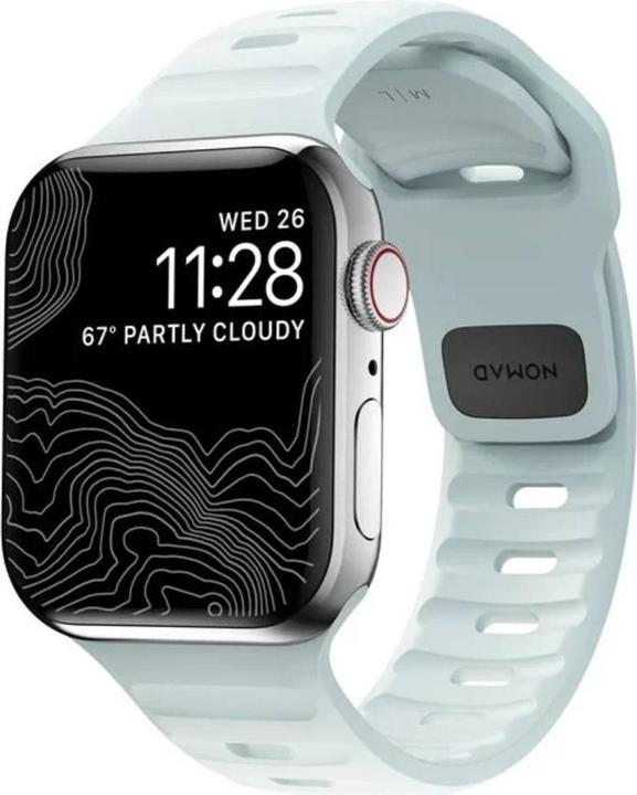 Nomad Sport Band 38/40/41mm Icy Blue Glow (38 mm, Fluorkautschuk (FKM))