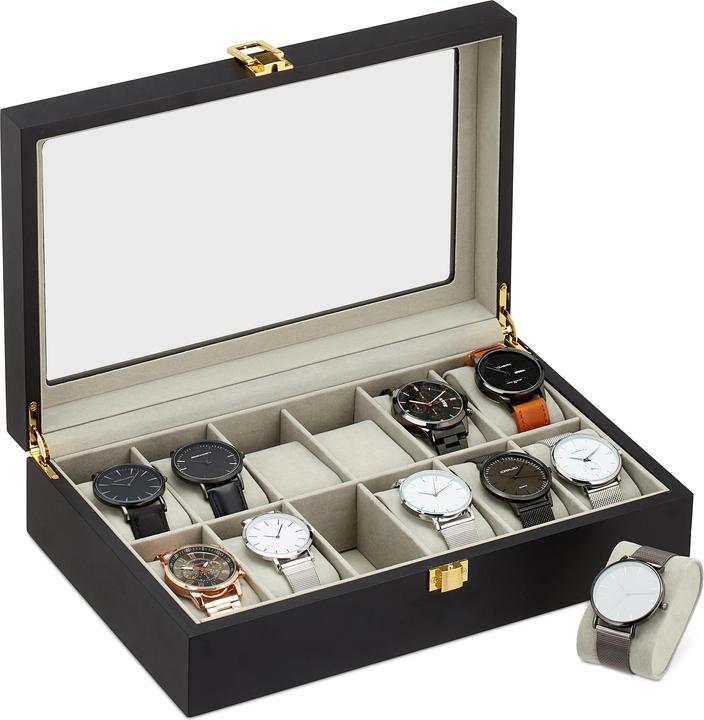 Actual product image Relaxdays Watch Box, 12 Slots