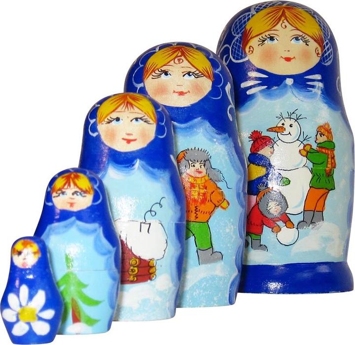 Image du produit Swala Matriochka 5 pièces, 13 cm (poupée de bois Babouchka)