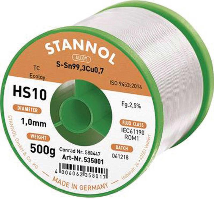 Produktbild Stannol Bleifreier Lötdraht Sn99Cu0.7 (Lötzinn)