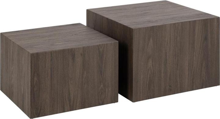 AC Design Dice Couchtisch Travertin, raues Papier (58 x 58 x 40 cm)