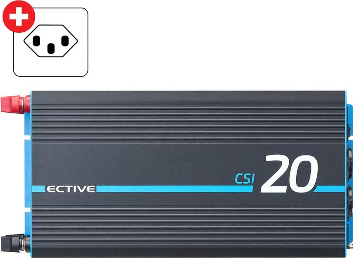 Image du produit Ective CSI 20 Sinus-Wechselrichter 2000W 12V mit Netzvorrangschaltung und Ladegerät (CH-Stecker)