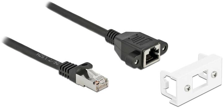 Delock Cavo di estensione di rete per Easy 45 modulo S/FTP RJ45 maschio a RJ45 femmina Cat.6A 2 m nero (S/FTP, CAT6a, 2.20 m)