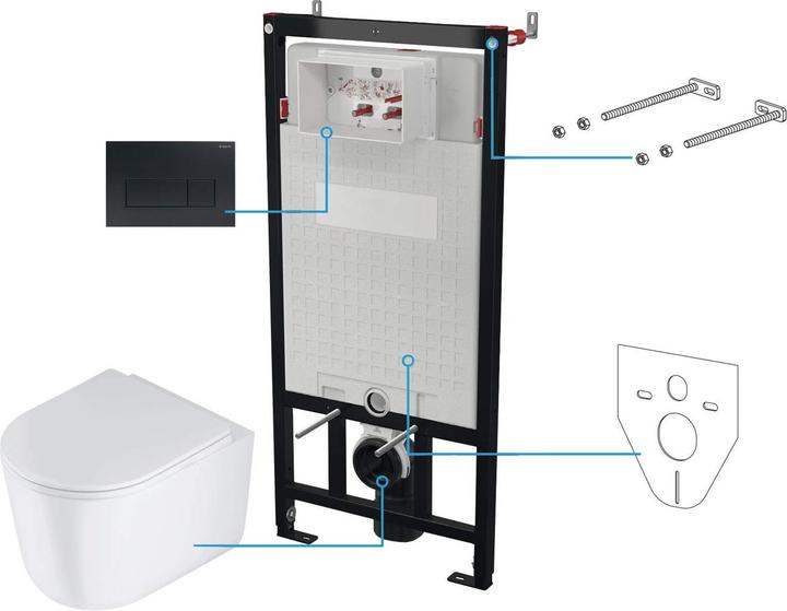 Produktbild Deante 6-in-1 Unterputz-WC-Set