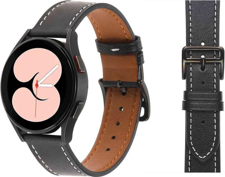 Image du produit Cover-Discount Galaxy Watch 5 - Bracelet en cuir noir (Similicuir)
