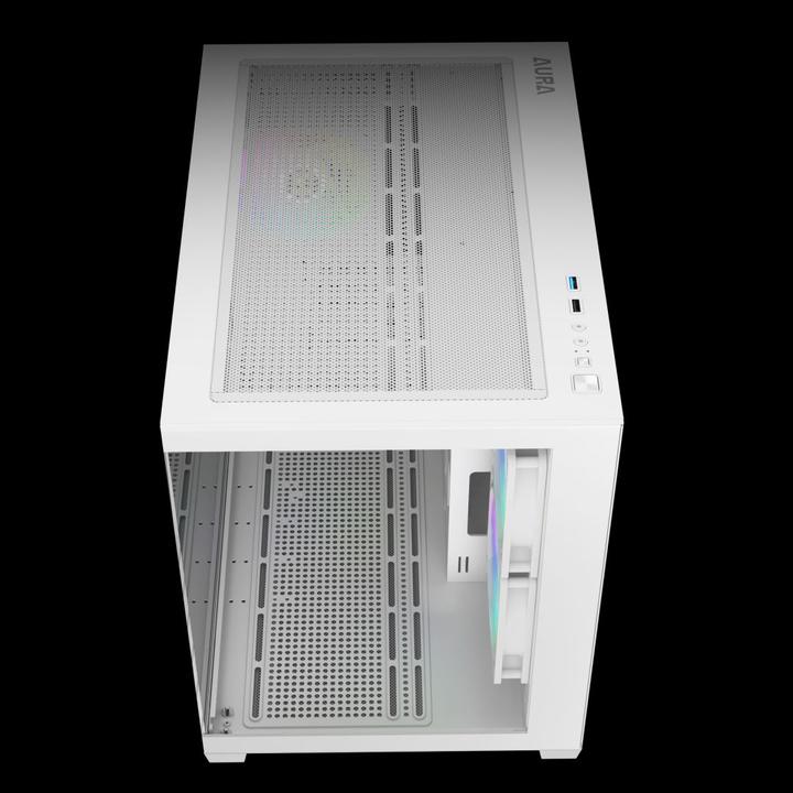 Image du produit Gamdias Boitier Mini Tour Micro ATX Aura GC10M RGB avec panneaux vitrés (Blanc)