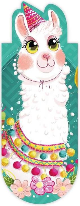 Actual product image Oval magnetic bookmark "Llama".