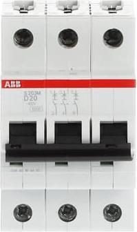 Produktbild ABB S203M-D20 Sicherungsautomat D-Char., 10 2CDS273001R0201