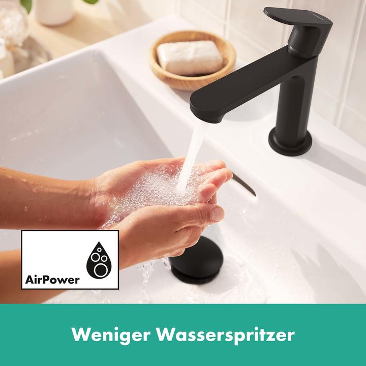 Produktbild hansgrohe HG Einhebel-Waschtischmischer Rebris S 110 CoolStart o AG mattschwarz