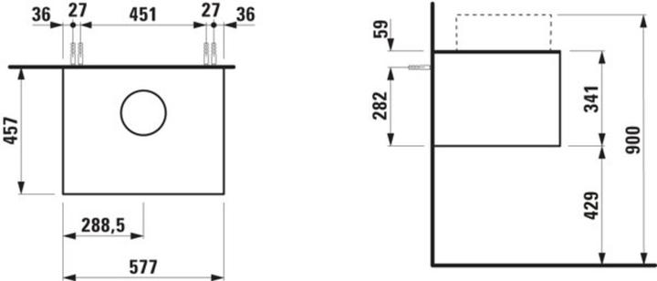 Produktbild Laufen Sonar Schubladenelement, 1 Schublade, passend zu Waschtisch-Schalen 812340, 812341, 812342, 8