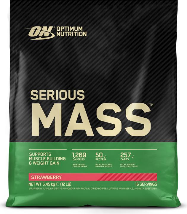 Optimum Nutrition Serious Mass (Strawberry, 1 pcs., 5450 g)