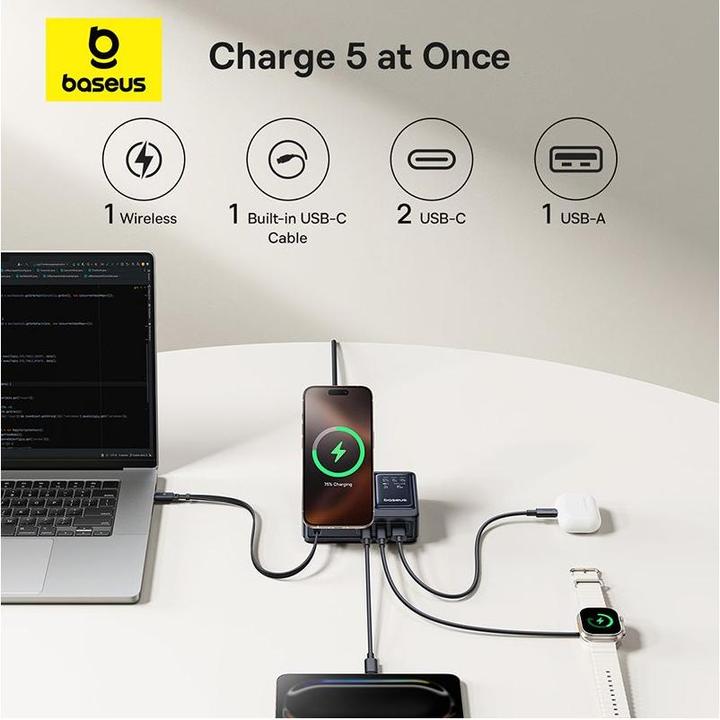 Produktbild Baseus Nomos 5-in-1 Desktop Charger (15 W)
