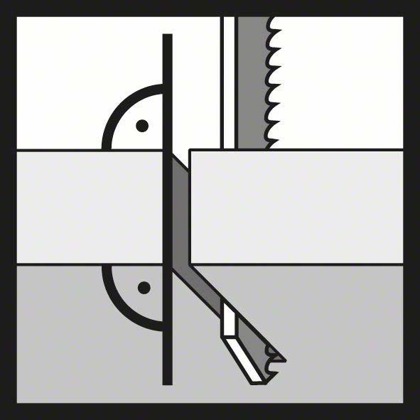Actual product image Bosch Professional Zubehör PRO Wood precise T144DP Jigsaw blade, 100 mm, 100 pcs.