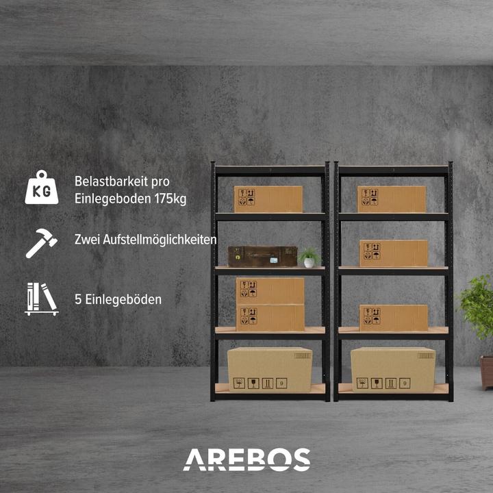 Actual product image Arebos Heavy duty shelf 2x