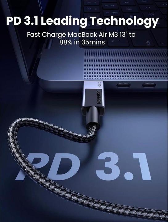 Actual product image Ugreen USB C — USB C (2 m, USB 2.0)