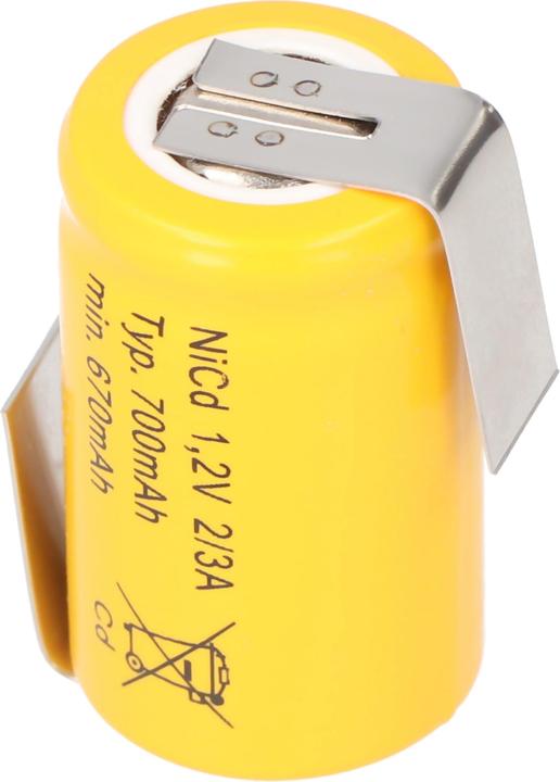 Produktbild Mexcel Spezial-Akku 2/3 A Z-Lötfahne (1.20 V, 670 mAh)