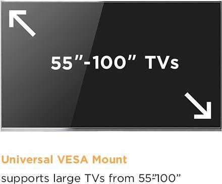 Image du produit equip Support au sol 55-100"/ 1TFT 120kg noir (100", 120 kg)