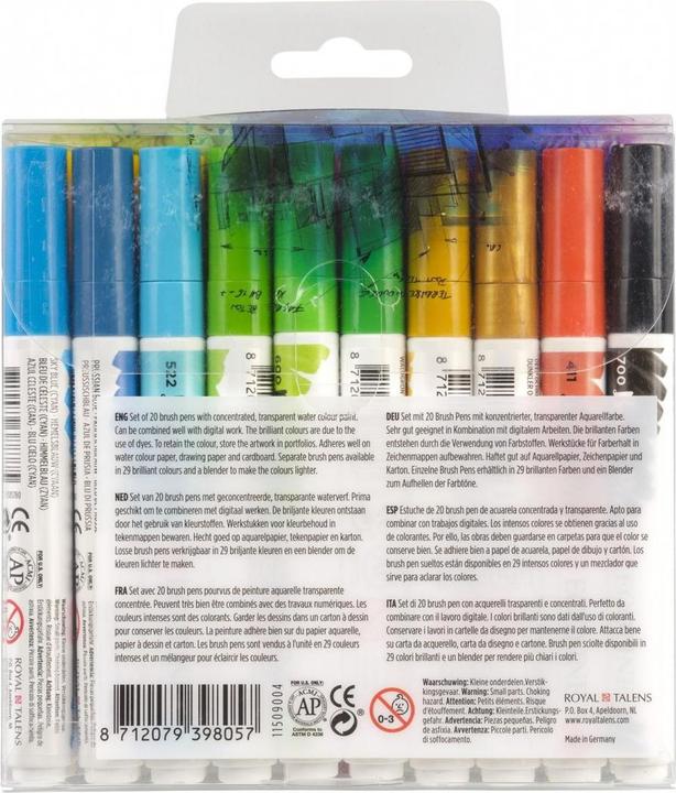 Produktbild Talens Brush Pen (Mehrfarbig, 20 x)