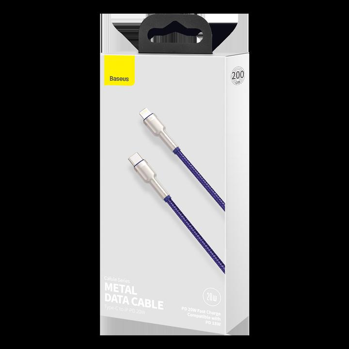 Actual product image Baseus Cafule Series USB-C cable for Lightning, 20W, 2m (purple) (2 m, USB 2.0)