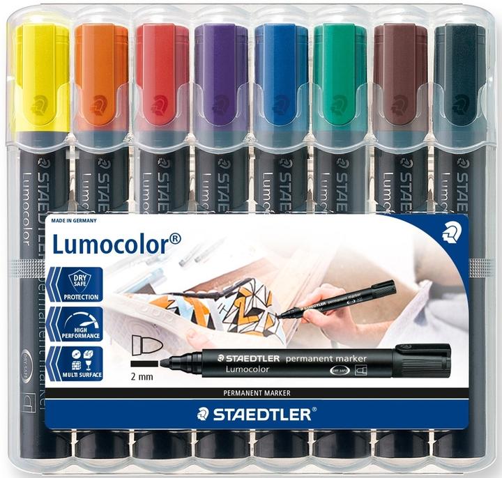 Actual product image Staedtler 352 Marker Lumocolor Permanent (Multicoloured, 2 mm, 8 x)