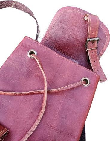 Image du produit Only-Bags.Store Sac à dos en cuir, sac à dos en cuir marron, sacoche collège en cuir, sac à dos pour hommes et
