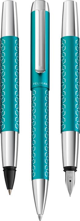 Produktbild Pelikan Pura® Kugelschreiber Türkis in Geschenketui (Grün, Silber, 1 x)