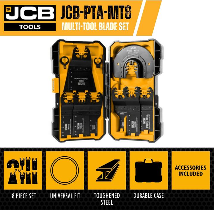 Actual product image JCB 8-teiliges Multitool-Messer-Set