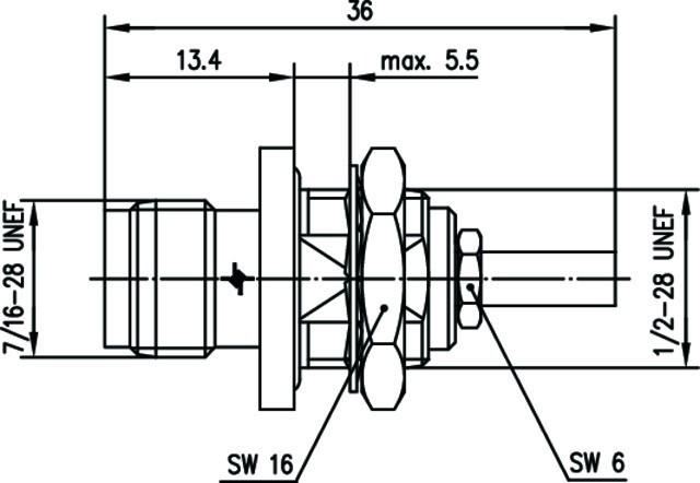 Actual product image Telegärtner TNC cable assembly socket crimp G07 50 Ohm, solder/crimp, A4016, Z04, G07 (RG-316/U) (Hitch)