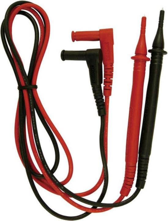 Kyoritsu 17220A0000 Satz Messleitungen mit 2 mm Stiften, (rot/schwarz) gewinkelt Silikon