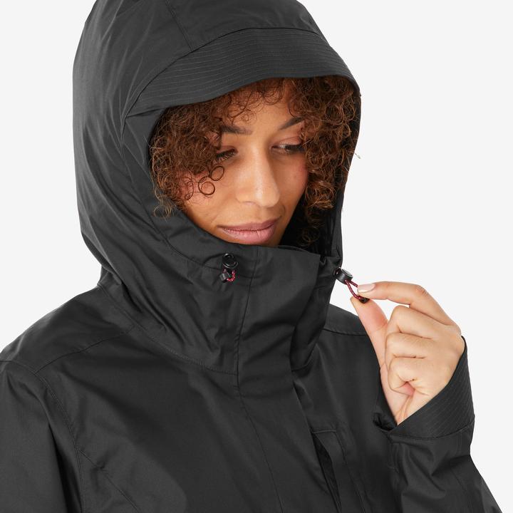 Actual product image Quechua Wanderjacke Damen wasserdicht - NH500 schwarz (M)