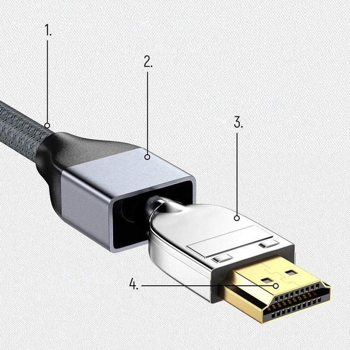 Produktbild Wozinsky cable HDMI 2.1 8K 60 Hz 48 Gbps / 4K 120 Hz / 2K 144 Hz 1 m Silver (WHDMI-10) (1 m, HDMI)