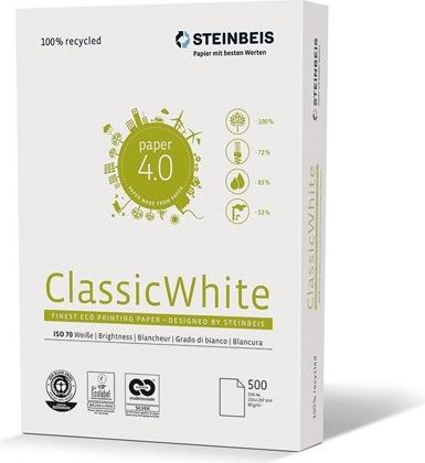 Image du produit Steinbeis Recyclage du papier universel ClassicWhite (80 g/m², 500 x, A4)